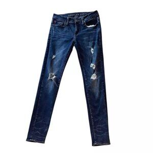 American Eagle Skinny Blue Denim Jeans Pants Mens Size 30x32 Actual